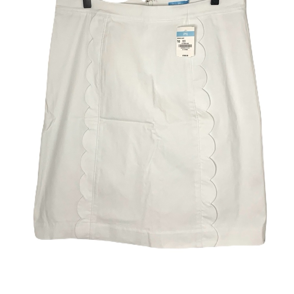 NEW J. McLaughlin Solid White Size 10 Winnie Mini Skirt Modest Mature Feminine